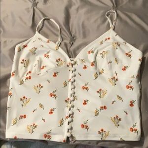 White floral tank top